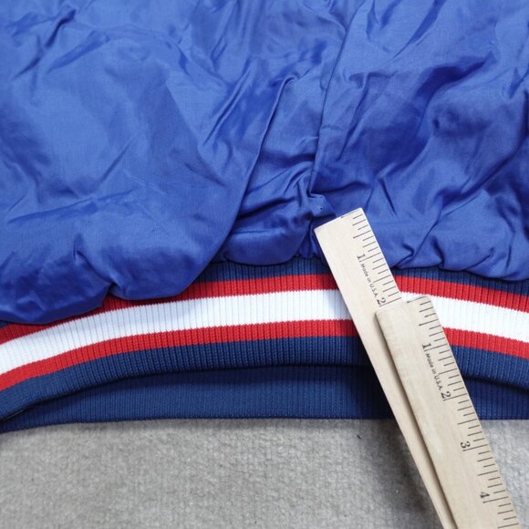 Vintage New England Patriots Jacket Large Blue Pullover Starter Pro Line - Picture 15 of 15